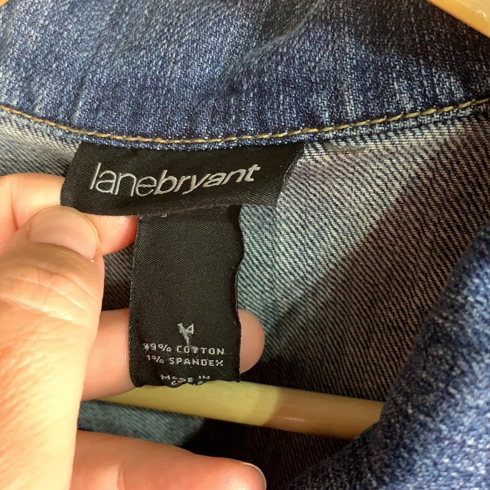 Lane Bryant Blue Denim Jean Jacket - Picture 12 of 16